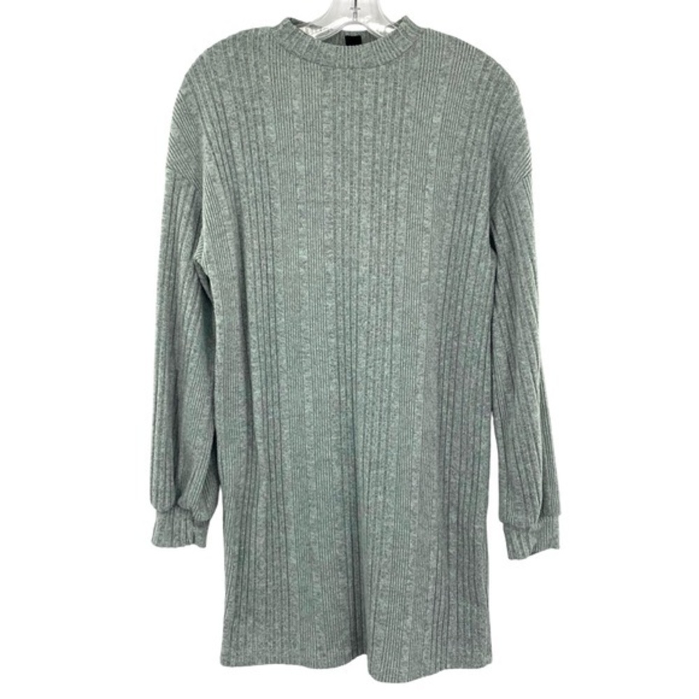 Shein Lune Drop Shoulder Heather Gray Sweater Dress